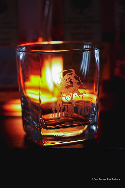 A Steady Pour Rocks Glass